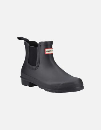Hunter Womens Hunter Womens Mattt Navy Original Chelsea Boots - Black