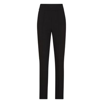Philipp Plein Crepe Basic Cigarette Broek - Dames - Slim Fit Broeken - Zwart - S - Leer - Broeken