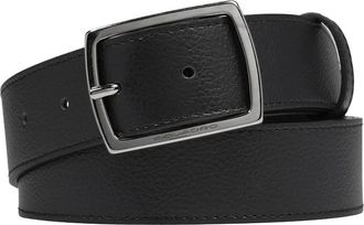 Piquadro Accessoires, Heren, Zwart, ONE Size, Mens leather belt with prong buckle