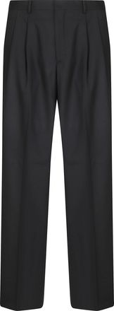 Sunflower Black Wide Pleated Virgin Wool Trousers