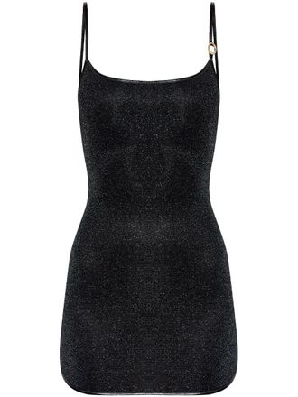 Os&eacute;ree lurex mini dress - Black