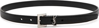 Saint Laurent Logo Leather Belt - Black - 95 (UK16/xL)