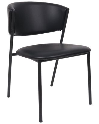 Manhattan Comfort Set Of 4 Drift Metal Vegan Leather Side Chairs