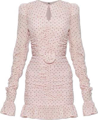 Rotate Jurk met decoratieve riem - Dames - Feestkleedjes - Roze - S - Kleedjes