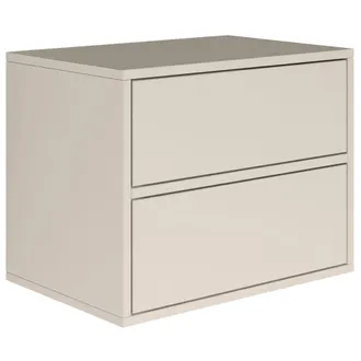 Selsey Framme - Comodino Sospeso Con 2 Cassetti - Grigio Cashmere - 50 Cm - Selsey