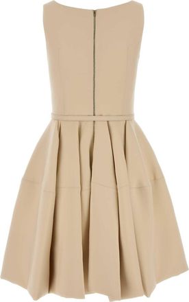 Fendi Womens Dress Beige Wool Silk