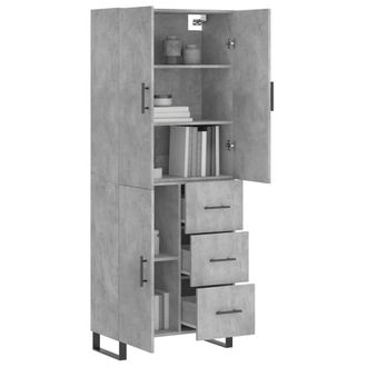 Berkfield Home Highboard Concrete Grey 69.5x34x180 cm Engineered Wood