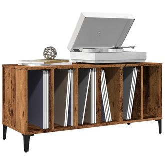 Berkfield Home Record Cabinet Old Wood 100x38x48 cm Engineered Wood in Brown | Size: 100 x 38 x 48 cm