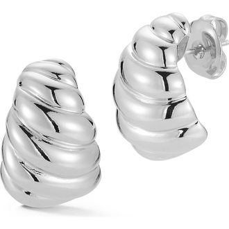 Glaze Jewelry Croissant Huggie Hoop Earrings in Silver at Nordstrom Rack