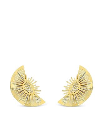Carol Kauffmann 18K yellow gold Diamond Explosion earrings - women - 18kt Yellow Gold/Diamond - One Size