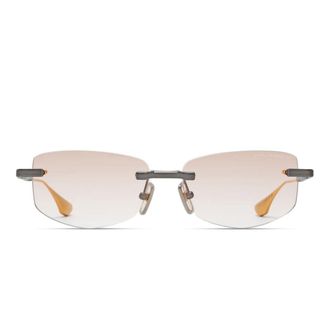 Dita Eyewear Trysim.75 Rimless Sunglasses with Rectangular Gradient Lenses