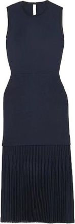 Dion Lee Navy Stretch Crepe Fitted Midi Dress Size XXS