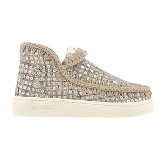Mou Womens Summer Eskimo Woven Textiles Sneakers In Gold