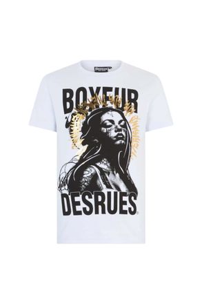 Boxeur Des Rues T-Shirt BOXEUR DES RUES BOXEUR DES RUES T-Shirt Graphic T-Shirt, Herren, Gr. XL, weiss (wei&szlig;), Obermaterial: 95% Baumwolle CO. 5% Elasthan EL., Shirts