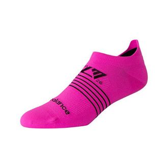 New Balance Unisex London Marathon Tab Sock in Pink/Black Polyester, size Medium