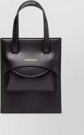 Hidesins small leather handbag top handle pocket