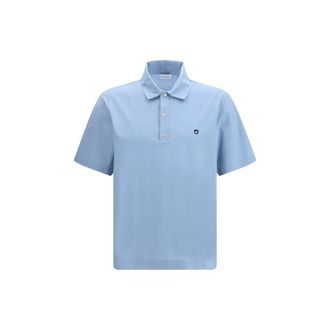 Ferragamo Blue Cotton Polo Mens Shirt