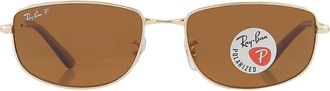 Ray-Ban Ray Ban Polarized Brown Irregular Unisex Sunglasses RB3732 001/57 56