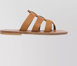 K.Jacques strappy leather flat sole sandals