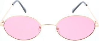 BCBGeneration 58mm Slim Metal Oval Sunglasses in Golden at Nordstrom Rack