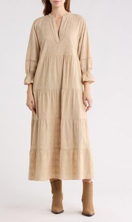 Area Stars Eyelet Embroidered Maxi Dress in Tan at Nordstrom Rack, Size X-Small