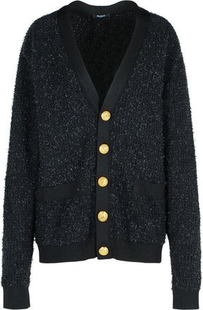 Balmain Black Cotton Blend Cardigan