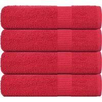 OEM Toallas De Ba&ntilde;o Frogn, Juego De 4, Rojas, 70 X 140 Cm, 360 G/m&sup2; - Crezuo