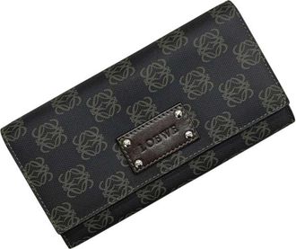 Loewe Gray Pvc Leather Long Wallet (Bi-Fold) (Pre-Owned)