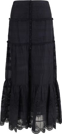 Isabel Marant Womens Skirt Paoline Black Viscose