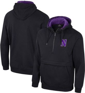 Colosseum Mens Colosseum Black Northwestern Wildcats Half-Zip Hoodie at Nordstrom, Size Xx-Large