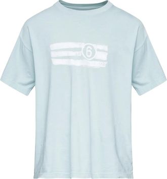 Maison Margiela T-shirt con stampa - Blu