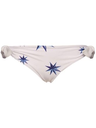 La DoubleJ side-tie star-print brief - White
