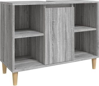 vidaXL Sink Cabinet Grey Sonoma 80x33x60 cm Engineered Wood vidaXL