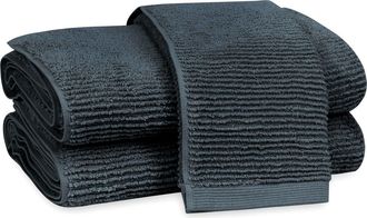 Matouk Aman Rib Cotton Washcloth in Baltic at Nordstrom
