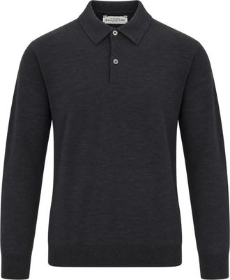 Ballantyne Polo Trui - Heren - Polos - Grijs - XL - Wol - Tops