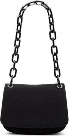 Prada Pre-owned Shoulder Bags, female, Black, Size: ONE SIZE Pre-owned Canvas Shoulder Bag