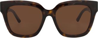 Balenciaga 55mm Square Sunglasses in Havana Havana Brown at Nordstrom Rack