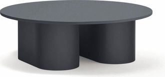 Teulat Mesa de centro redonda gris antracita