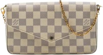 Louis Vuitton Pre-owned Pochette Felicie Crossbody Tas - Dames - Pre-owned - Wit - Maat: ONE Size Zijde