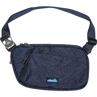 Kavu Roam Sling Bag in Navy Topo at Nordstrom