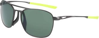 Nike Driver zonnebril in Satin Gunmetal - Heren - Zonnebrillen - Groen - 56 MM - Accessoires