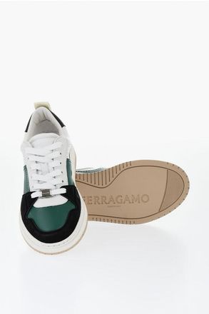 Ferragamo Low-top Two-tone Leather Sneakers DENNIS size 40