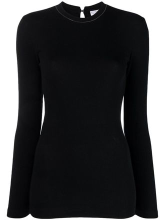 Brunello Cucinelli Top met lange mouwen - Zwart