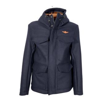 Aeronautica Heren Field jack met capuchon- blauw - Heren - Zomerjassen - Blauw - L - Jassen