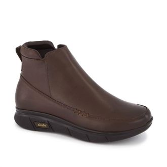 Andrea Womens Ultra Comfort Leather Booties In Brown