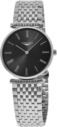 Longines La Grande Classique Quartz Black Dial Stainless Steel Womens Watch L4.755.45.1.6