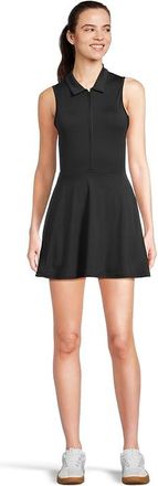 Travis Mathew Moveknit Sleeveless Zip Dress 2.0 Womens Dress Black : 2XL, Elastane/Nylon