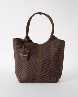 Ilse Jacobsen Womens Knitty Knitted Bag in Tan - One Size