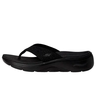 Skechers Arch Fit 2.0 3-Pt Rhinestone Sandal Black/Black 140855-BBK Womens