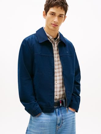 Tommy Jeans Blouson TOMMY JEANS TJM REGULAR COTTON RANCH, Herren, Gr. XXL, schwarz night navy, Web, Obermaterial: 100% Baumwolle, regular fit normal, Rundhals, ei